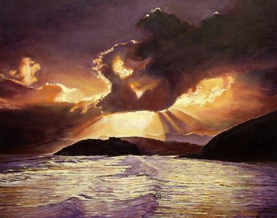 Arriva la tempesta da Kevin Guild of Railway Artist Parrish